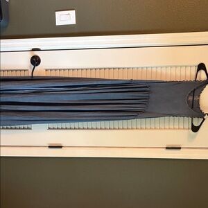 Gray/Blue Highneck Boho Maxi Dress